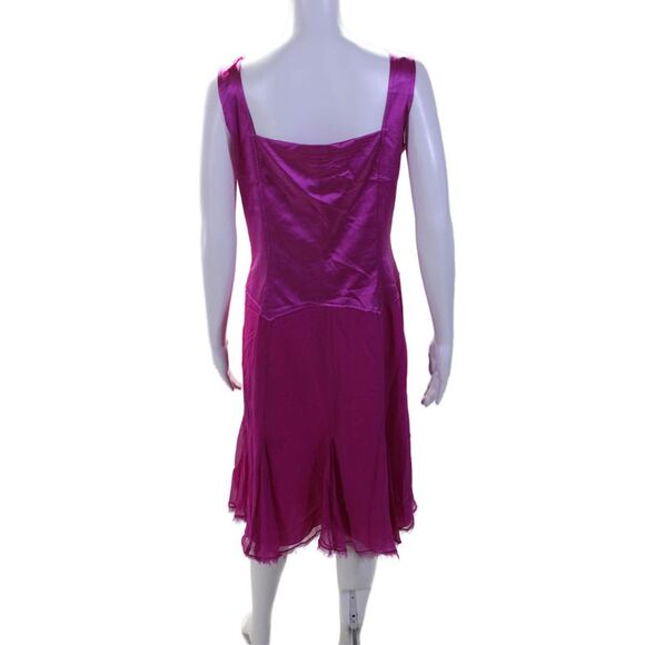 Cynthia Cynthia Steffe Womens Sleeveless Mid Calf Dress Pink Size 12 - Picture 3 of 4